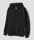 에센셜 오버핏 절개 스웻 후드 [블랙]