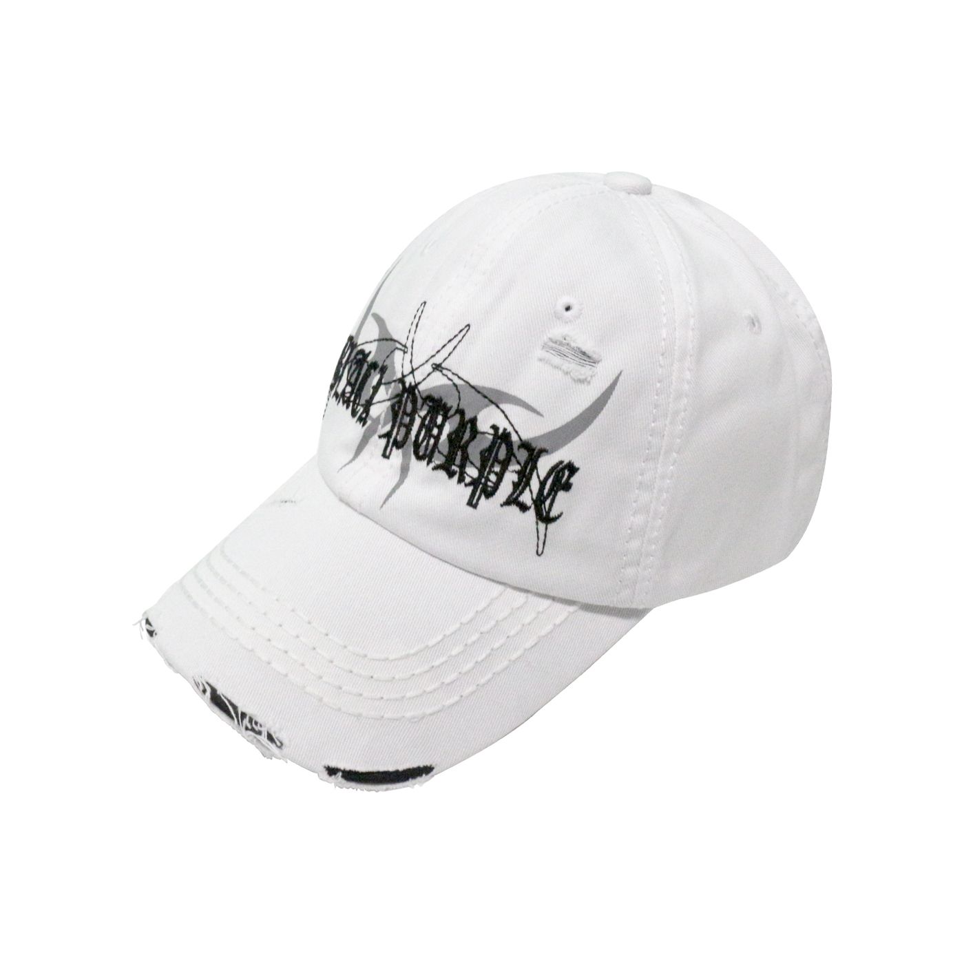 【BLACKPURPLE】24SS★ Carlo Damage Ball Cap MUSINSA | BLACK PURPLE Carlo Damage Ball Cap - Black