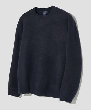 시그니처 데일리 크루넥 니트 [네이비]