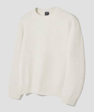 시그니처 데일리 크루넥 니트 [아이보리]
