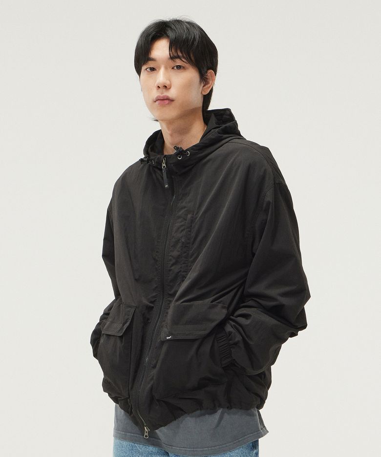 나일론 윈드브레이커 블랙