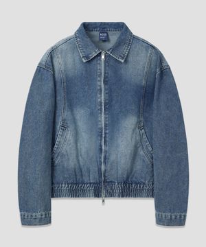 워시드 크롭 집업 데님 자켓 [인디고]