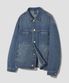 스톤 워싱 크롭 데님 자켓 [인디고]