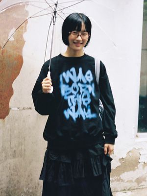 BORN THIS WAY SWEATSHIRTS_BLACK(IK2EFMM444A)