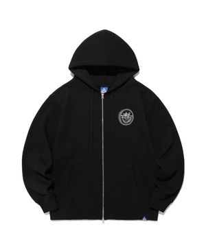LOGO&SMILEY HOOD ZIP UP_BLACK(IK2EFMM480A)