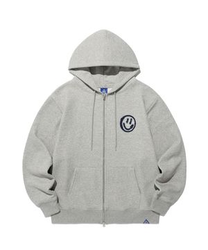 LOGO&SMILEY HOOD ZIP UP_GREY(IK2EFMM480A)