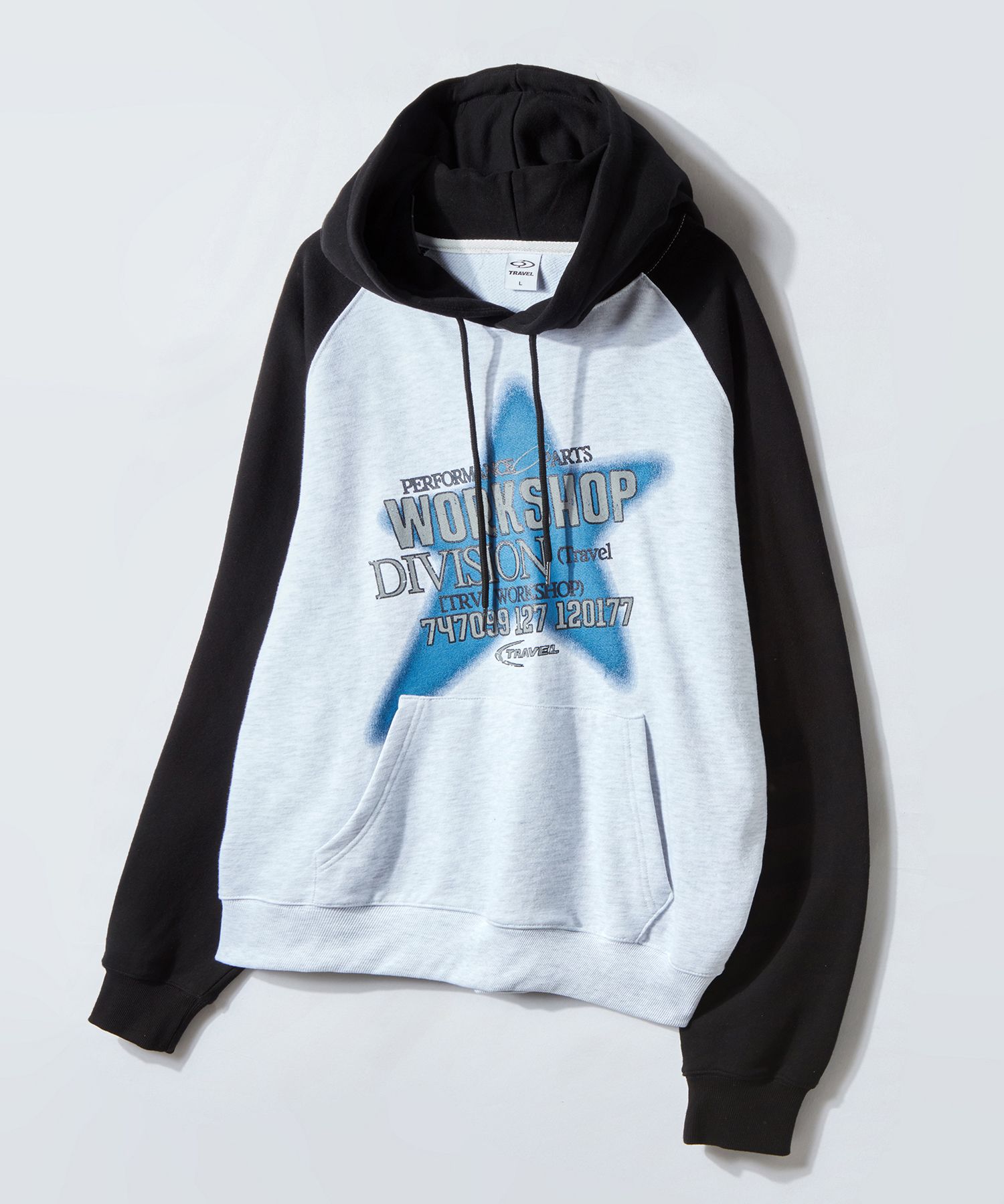 TRAVELのSpray Star Combination Raglan Sweatshirt 全4色 MUSINSA | TRAVEL Spray Star Combination Raglan Sweatshirt