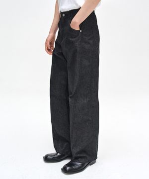 Curved Wide Jeans DCPT033CPBlack2