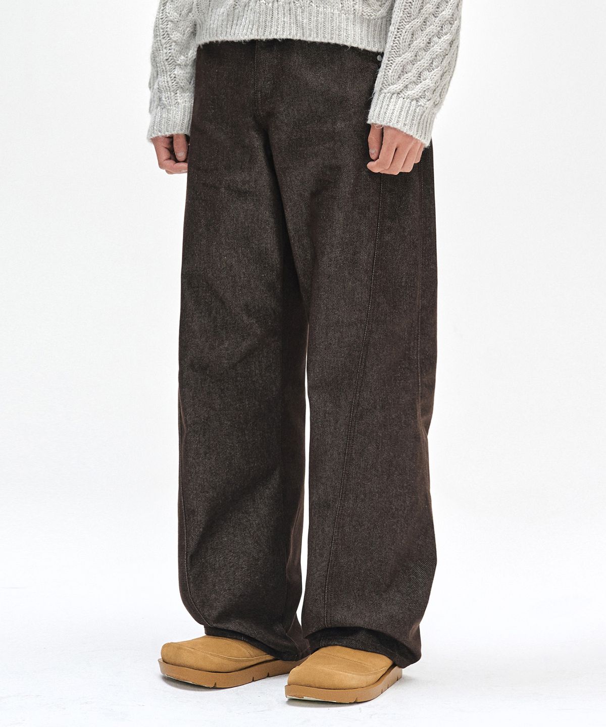 데케트(DECET) Curved Wide Jeans DCPT033CPBrown