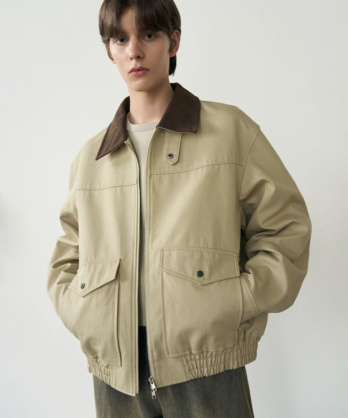 드로우핏(DRAW FIT) 헤리티지 헌팅 블루종 자켓 [SAND BEIGE]