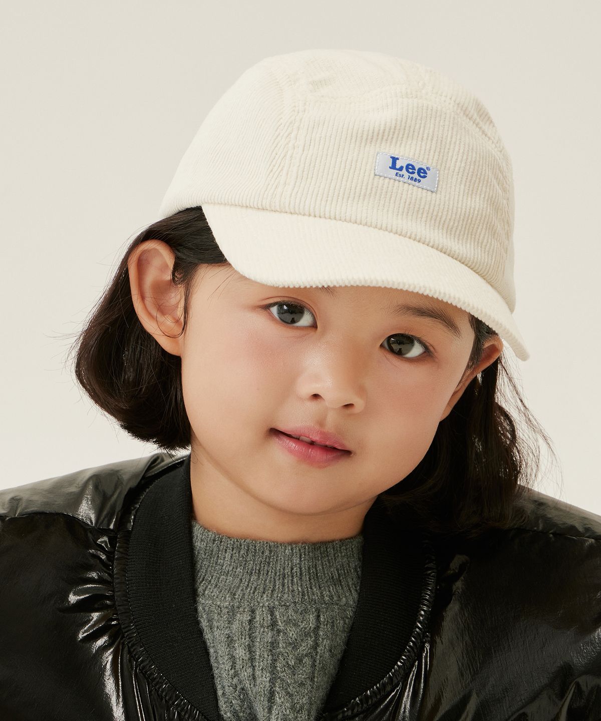 리 키즈(LEE KIDS) 스몰 트위치 로고 캠프캡 아이보리 LK2403CA04IV