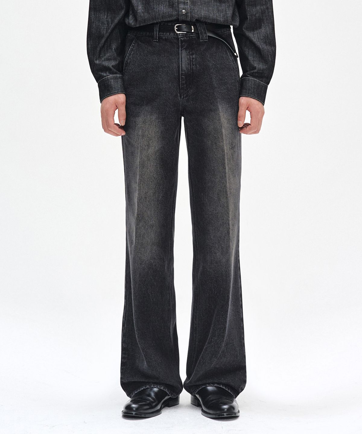 데케트(DECET) Dawn Semi Flared Jeans DCPT044BlackA