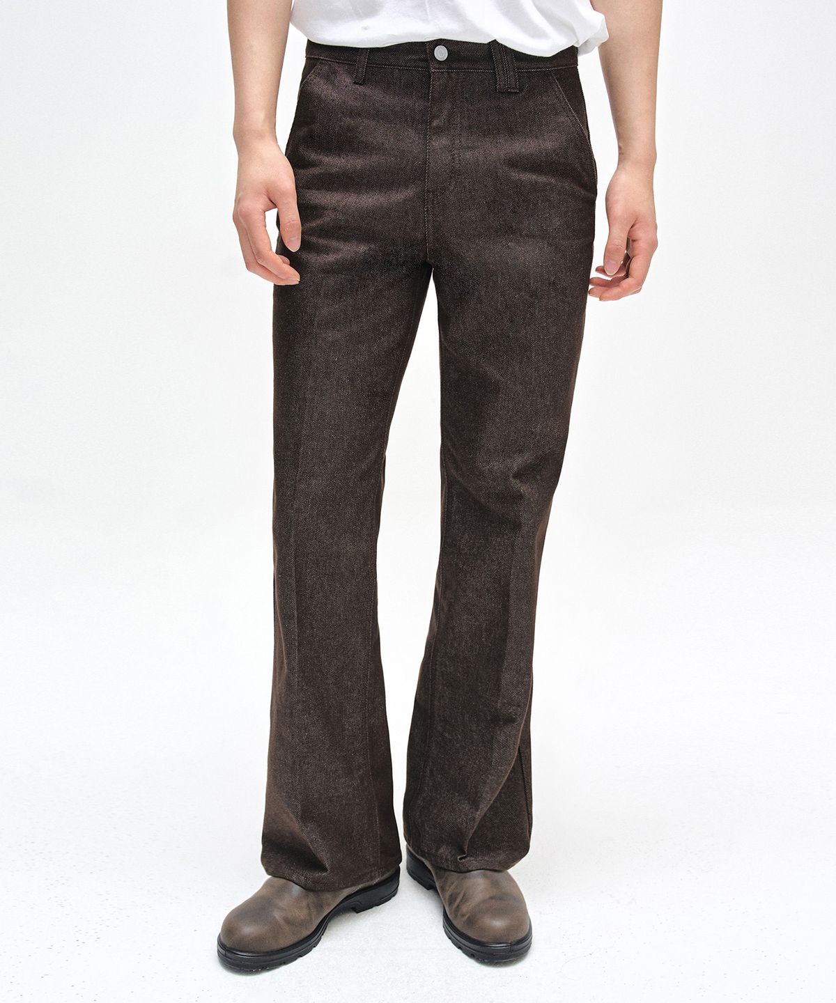 데케트(DECET) Dawn Semi Flared Jeans DCPT044CPBrown