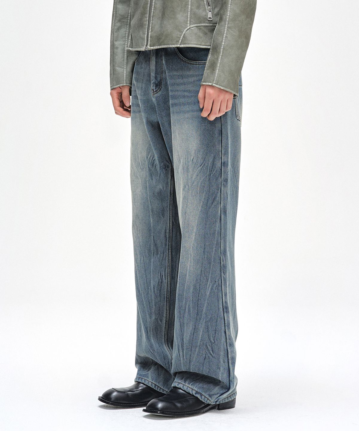 데케트(DECET) Dawn Semi Flared Jeans DCPT044CRYBlueB