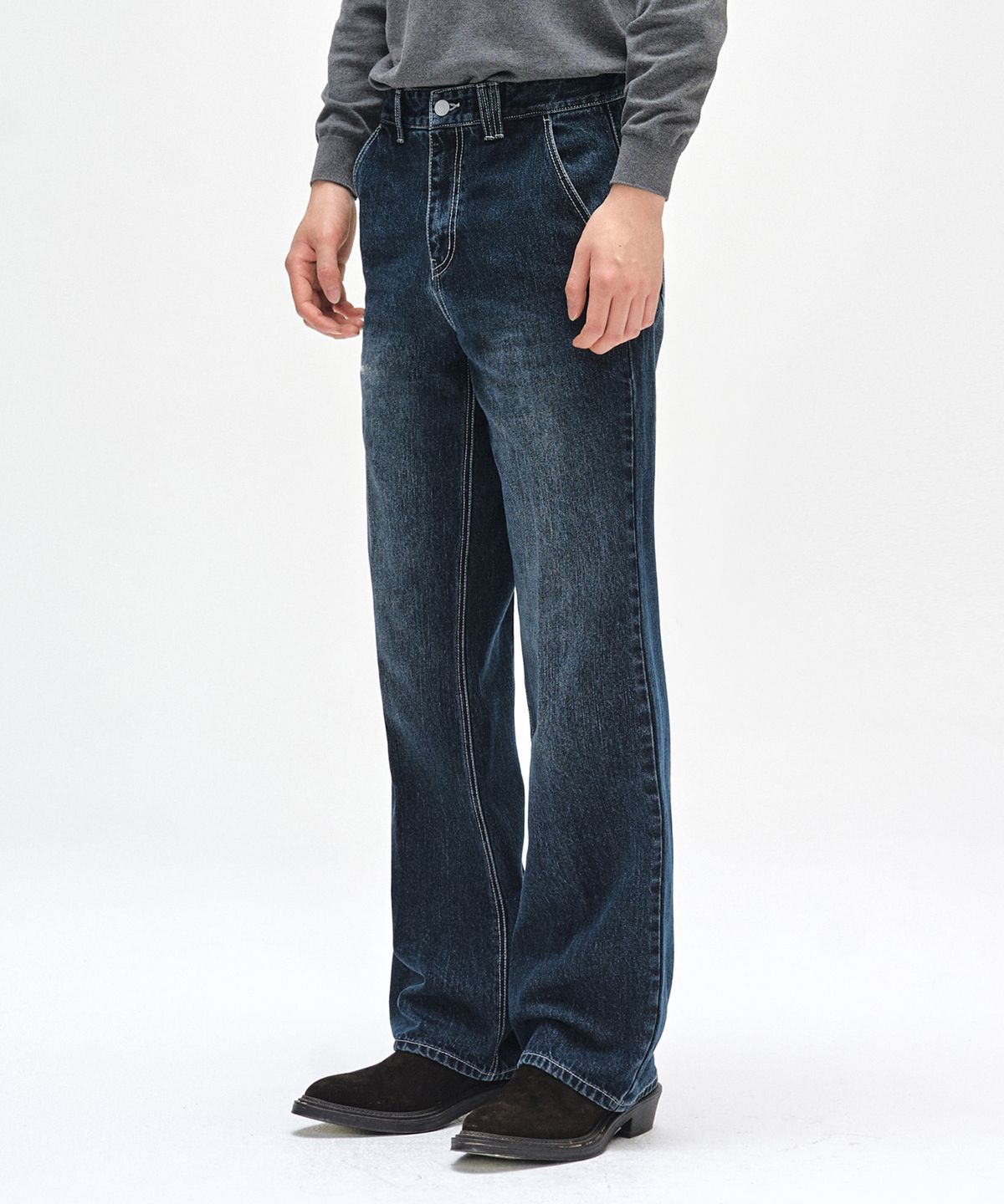 데케트(DECET) Dawn Semi Flared Jeans DCPT044DBlue