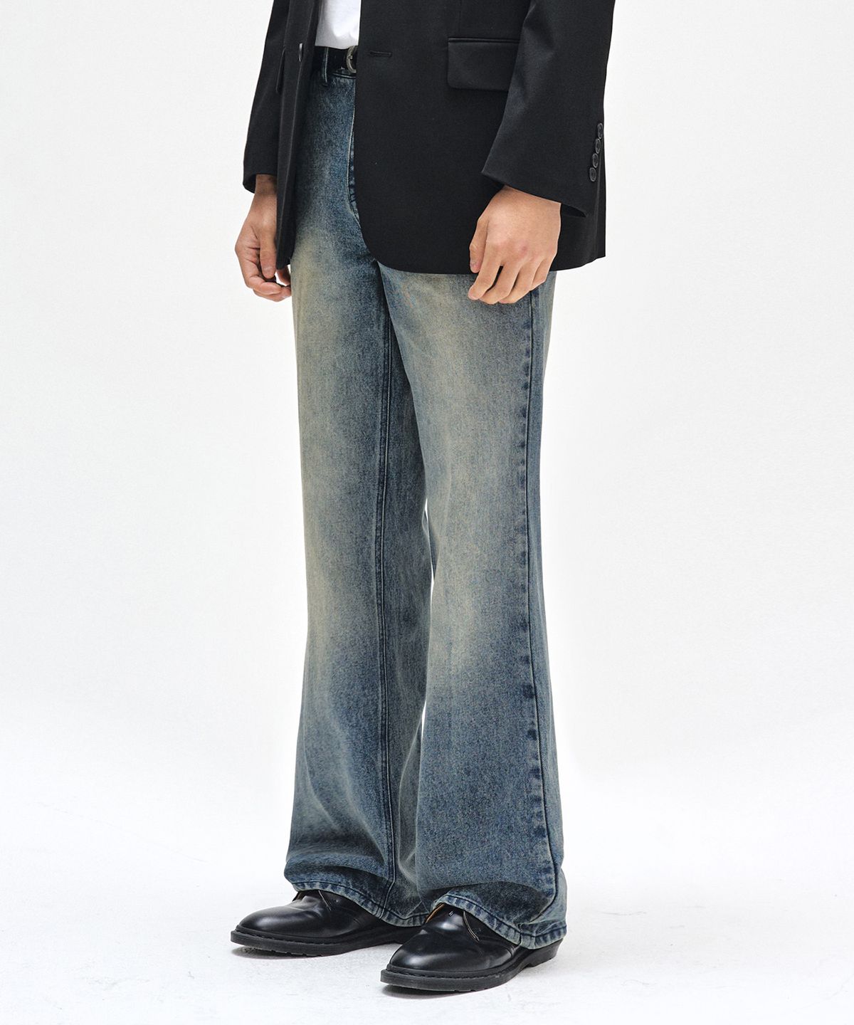 데케트(DECET) Dawn Semi Flared Jeans DCPT044STNGRBlue