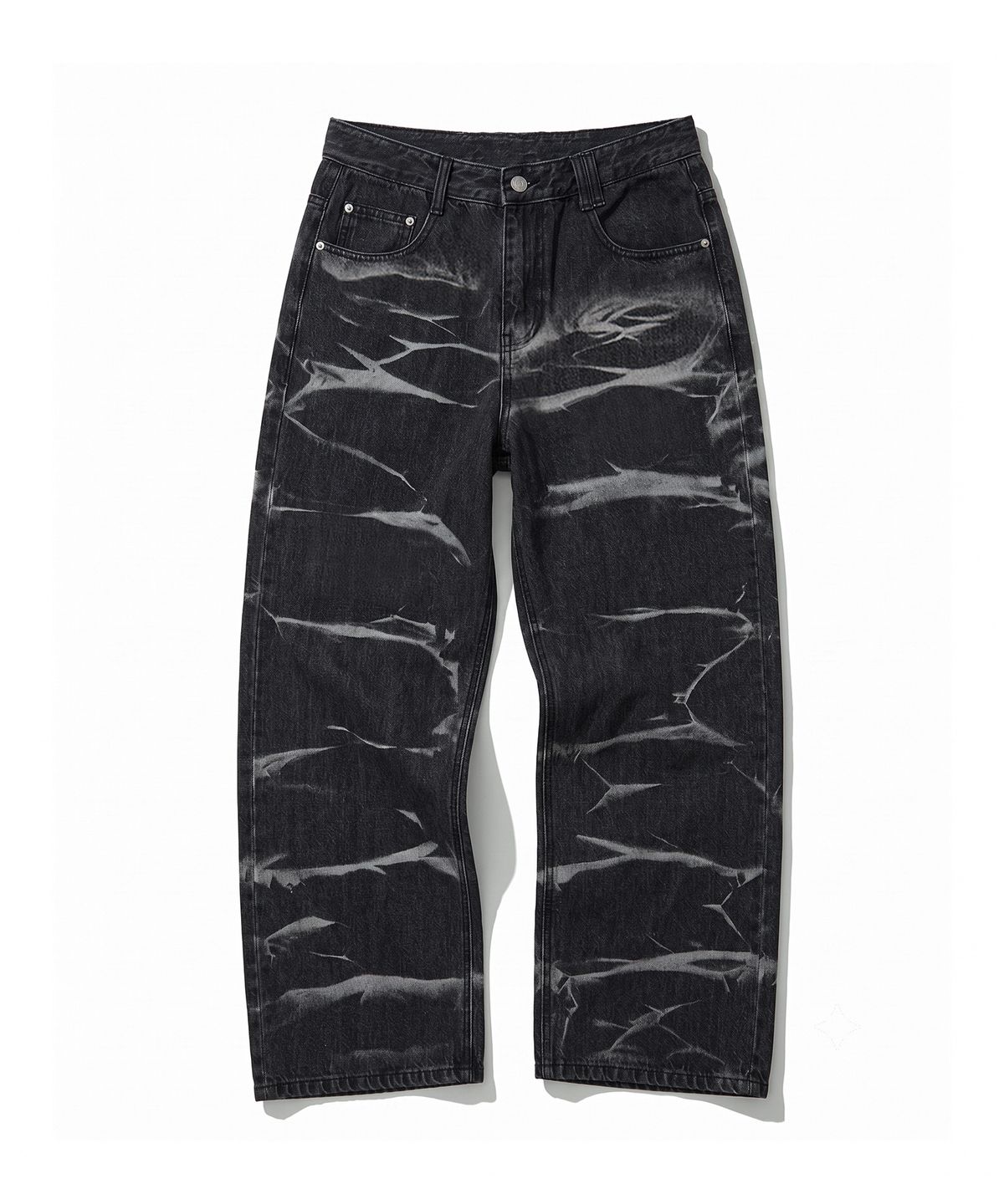 데케트(DECET) Vine Bleach Wide Jeans DCPT045Black