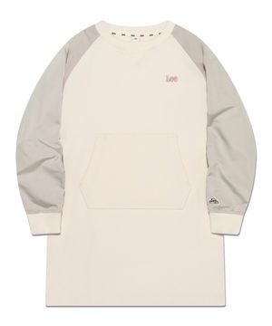 배색 레귤러핏 원피스 아이보리 LK2403OP71IV