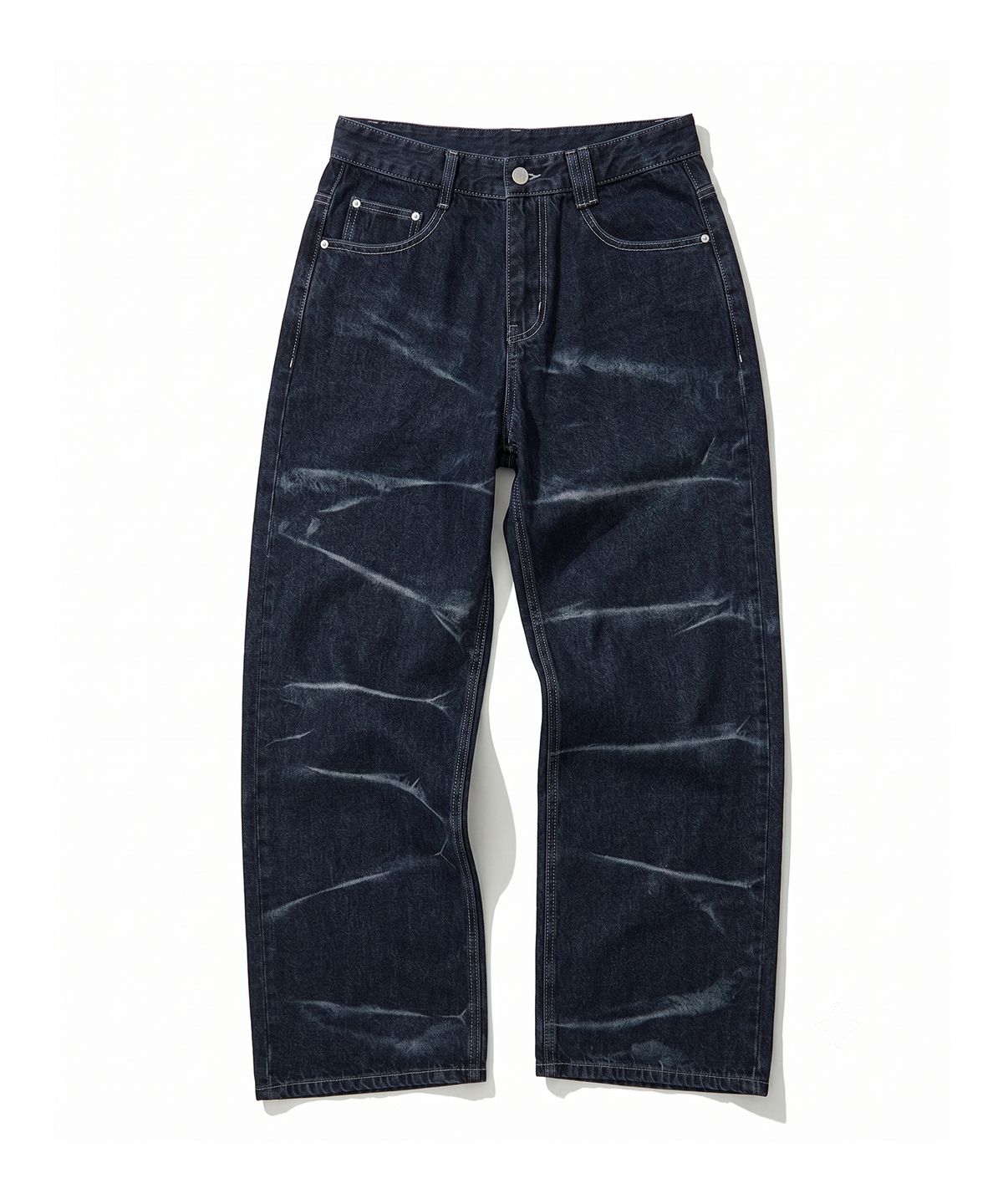 데케트(DECET) Vine Bleach Wide Jeans DCPT045DBlue