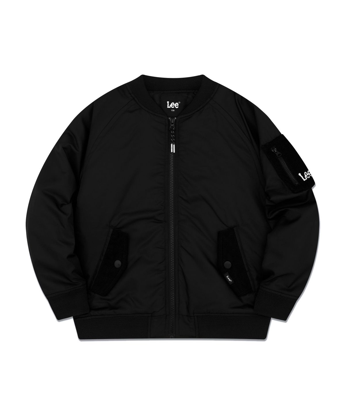 리 키즈(LEE KIDS) 톤온톤 루즈핏 봄버 패딩 점퍼 블랙 LK2403JU05BK