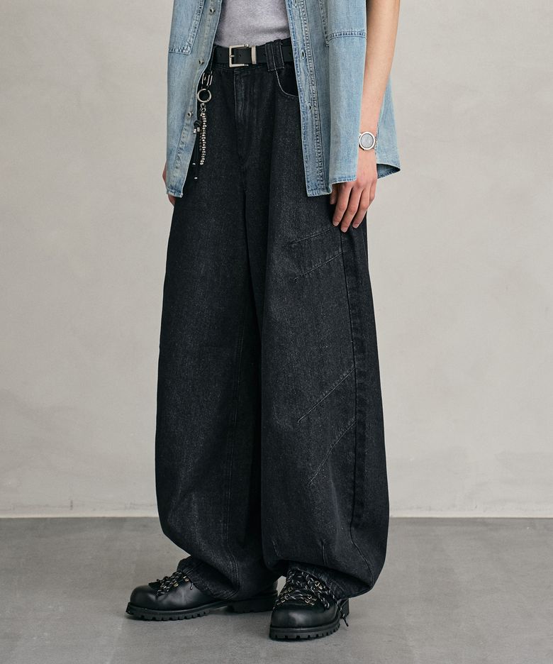 Balloon Wide Jeans DCPT055Black