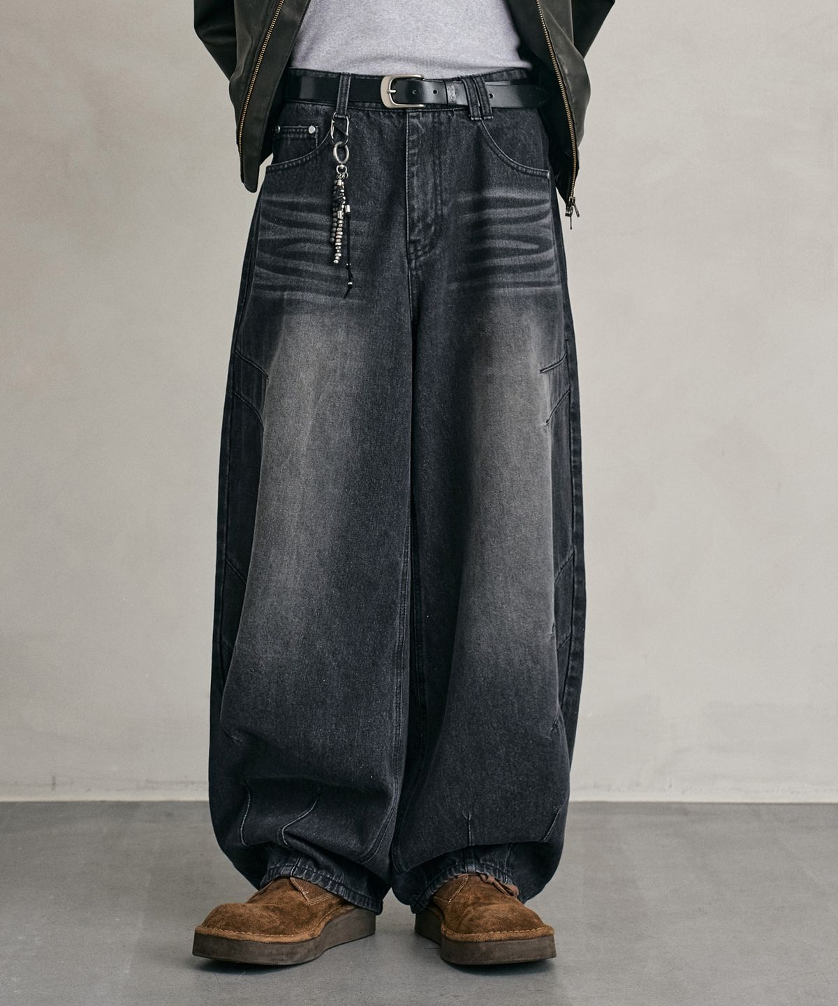 데케트(DECET) Balloon Wide Jeans DCPT055YLBlackB