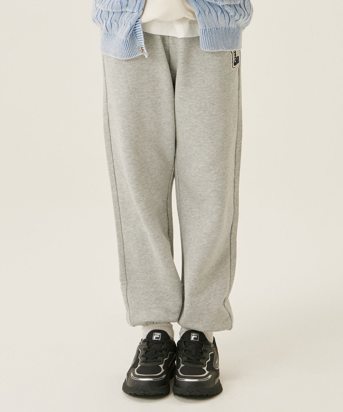 리 키즈(LEE KIDS) 스웨트 루즈핏 밴딩 조거팬츠 멜란지그레이 LK2403JP02MG