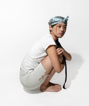 웨이브 하프 레깅스 (ASH GREY)