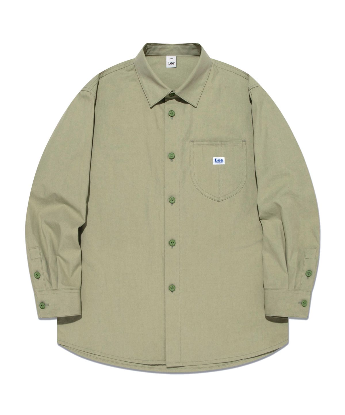 리 키즈(LEE KIDS) 포켓 레귤러핏 셔츠 카키 LK2403SH40KH