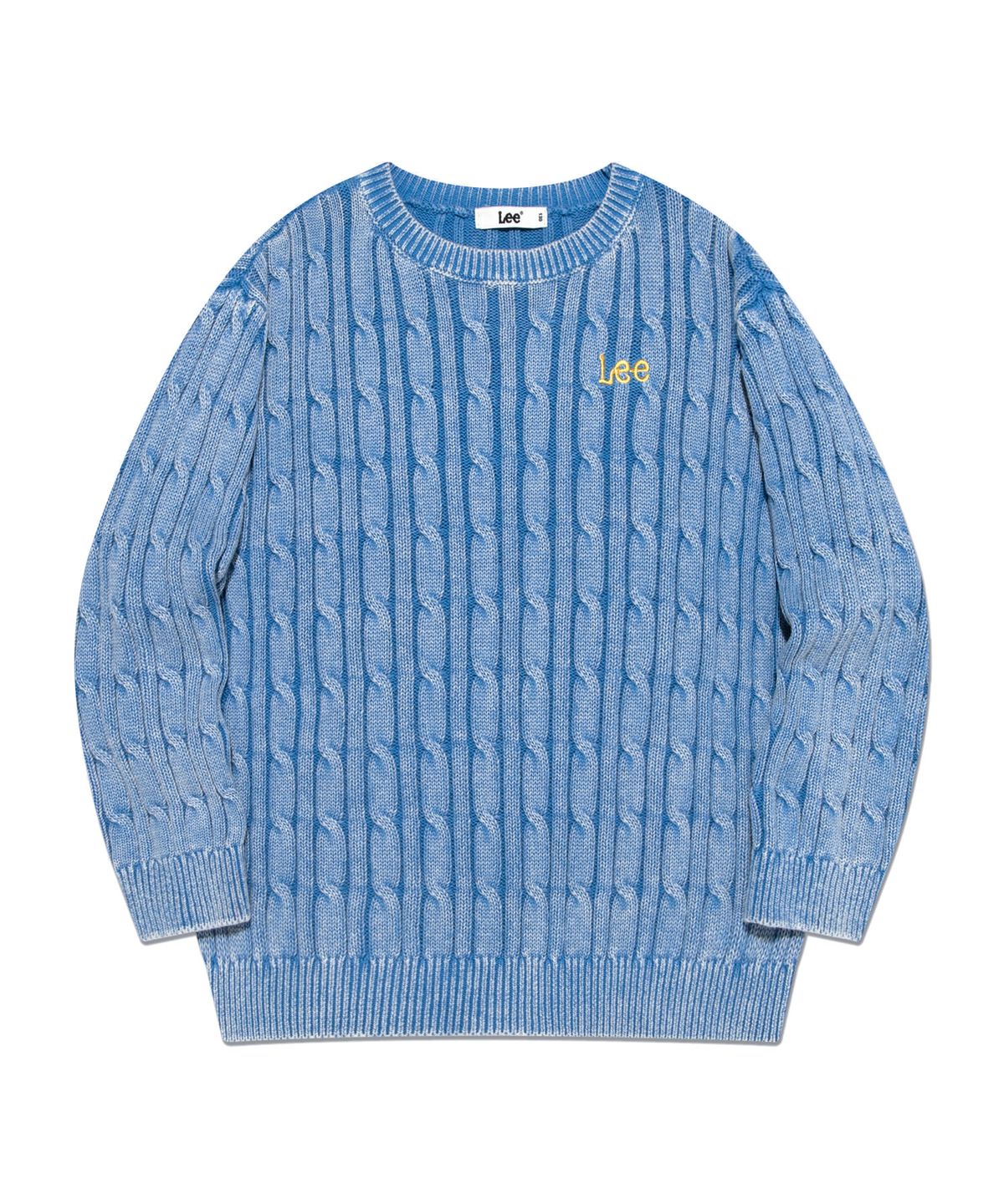 리 키즈(LEE KIDS) 스톤 워싱 레귤러핏 풀오버 스카이블루 LK2403KT05SB