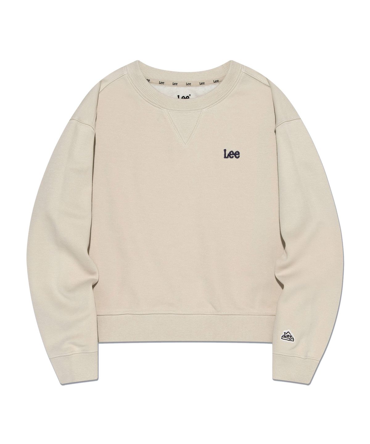 리 키즈(LEE KIDS) 크롭 레귤러핏 스웨트셔츠 아이보리 LK2403CR72IV