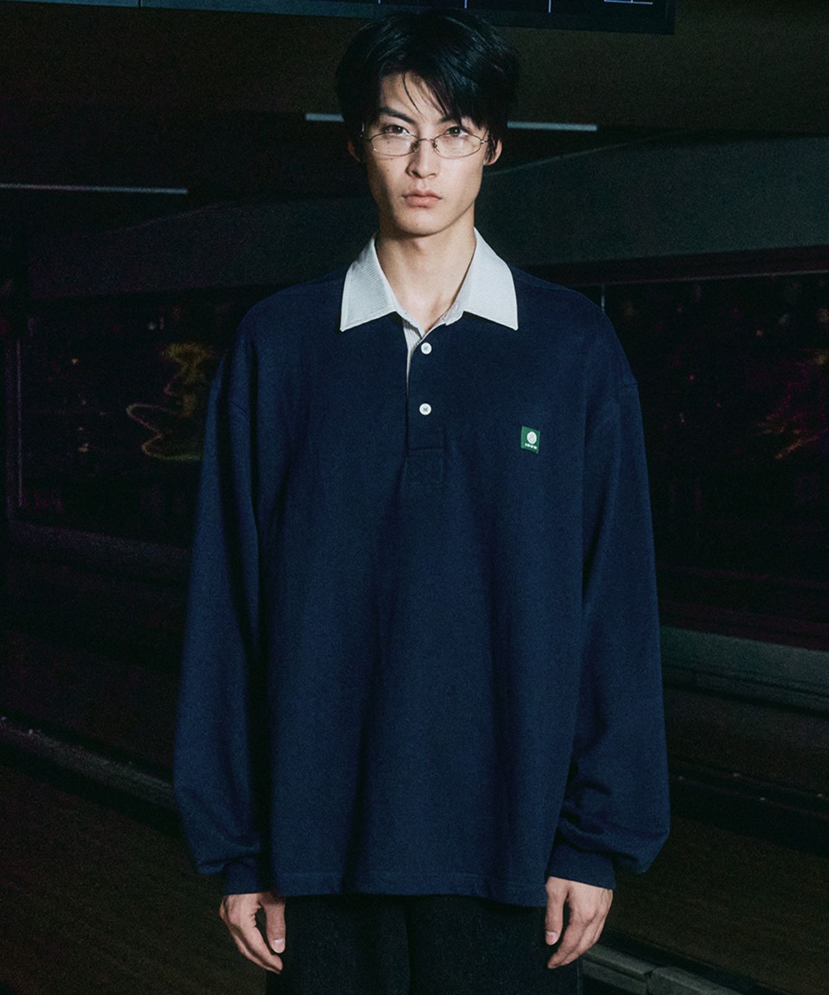 더 아이덴티티 프로젝트(THE IDENTITY PROJECT) SMILE rugby shirt [blue nights]