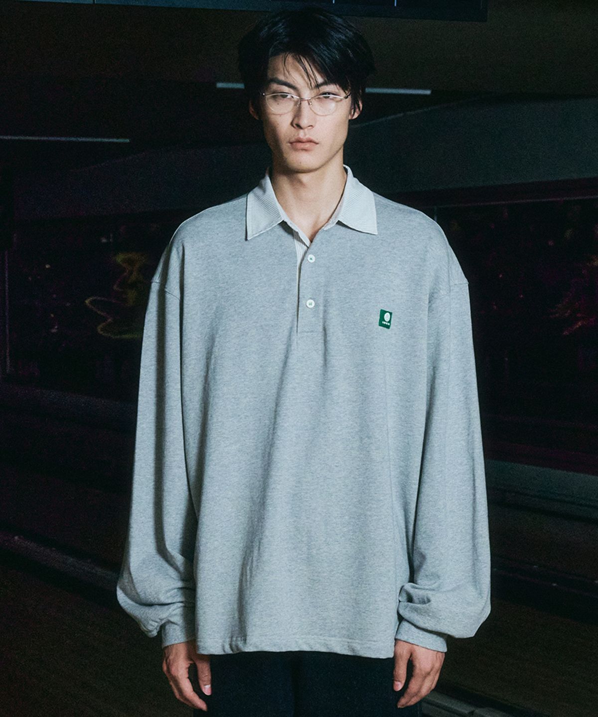 더 아이덴티티 프로젝트(THE IDENTITY PROJECT) SMILE rugby shirt [melange]