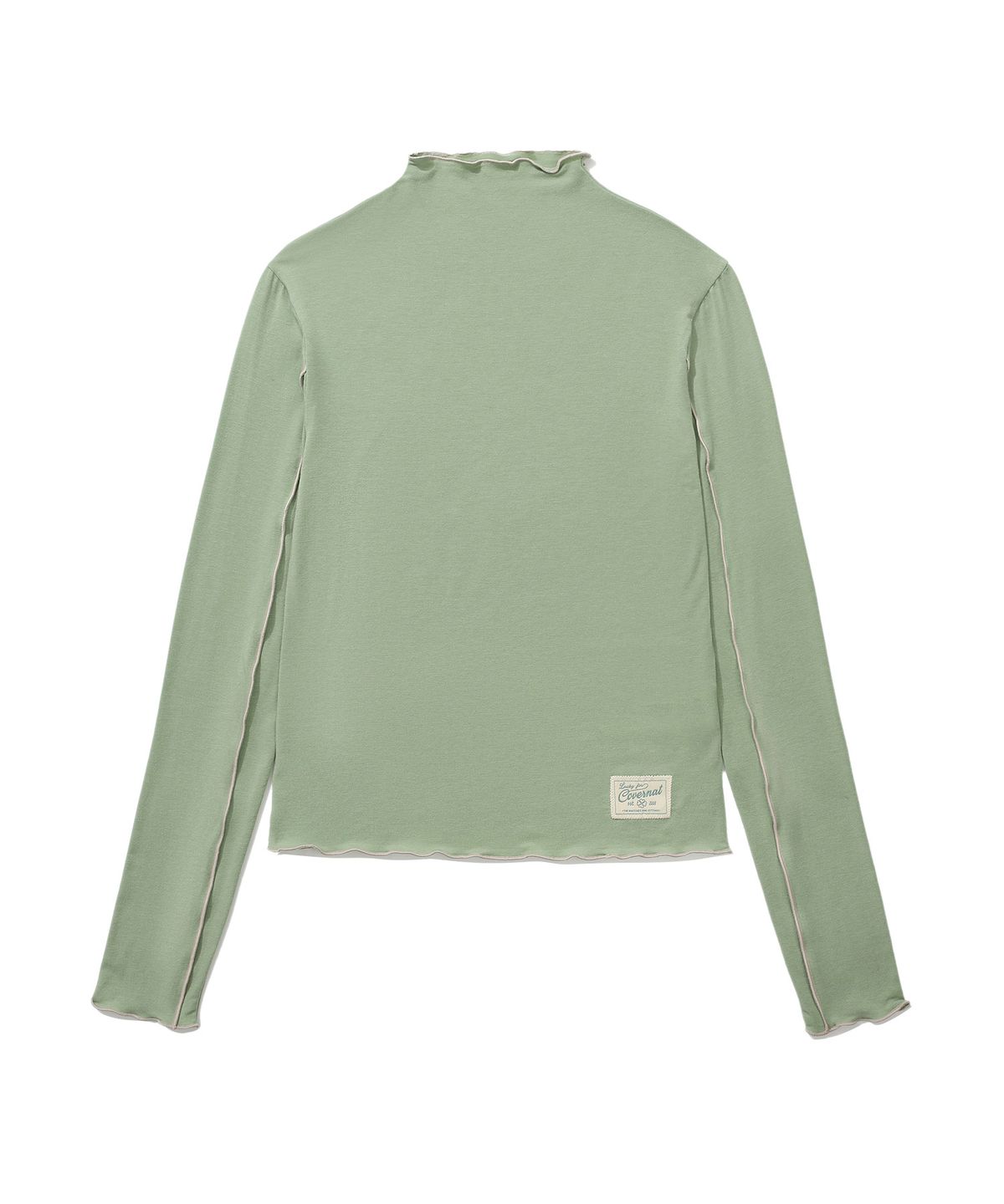 커버낫 우먼(COVERNAT WOMAN) 우먼 라이닝 터틀넥 롱슬리브 Sage Green