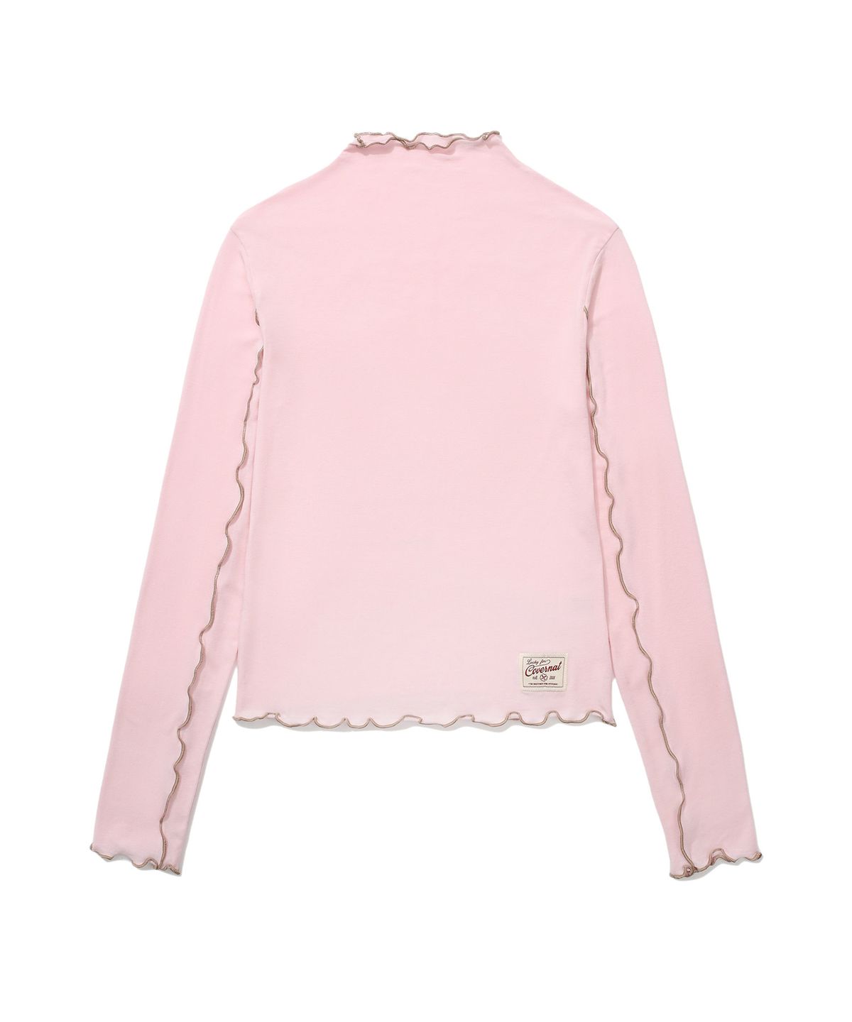 커버낫 우먼(COVERNAT WOMAN) 우먼 라이닝 터틀넥 롱슬리브 Light Pink