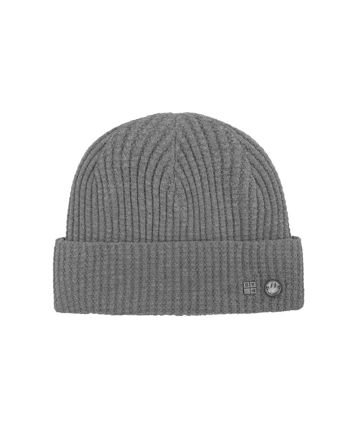 오픈야드(오와이)(OPENYARD(OY)) SMILE CUBE RIVET WAFFLE BEANIE - GREY