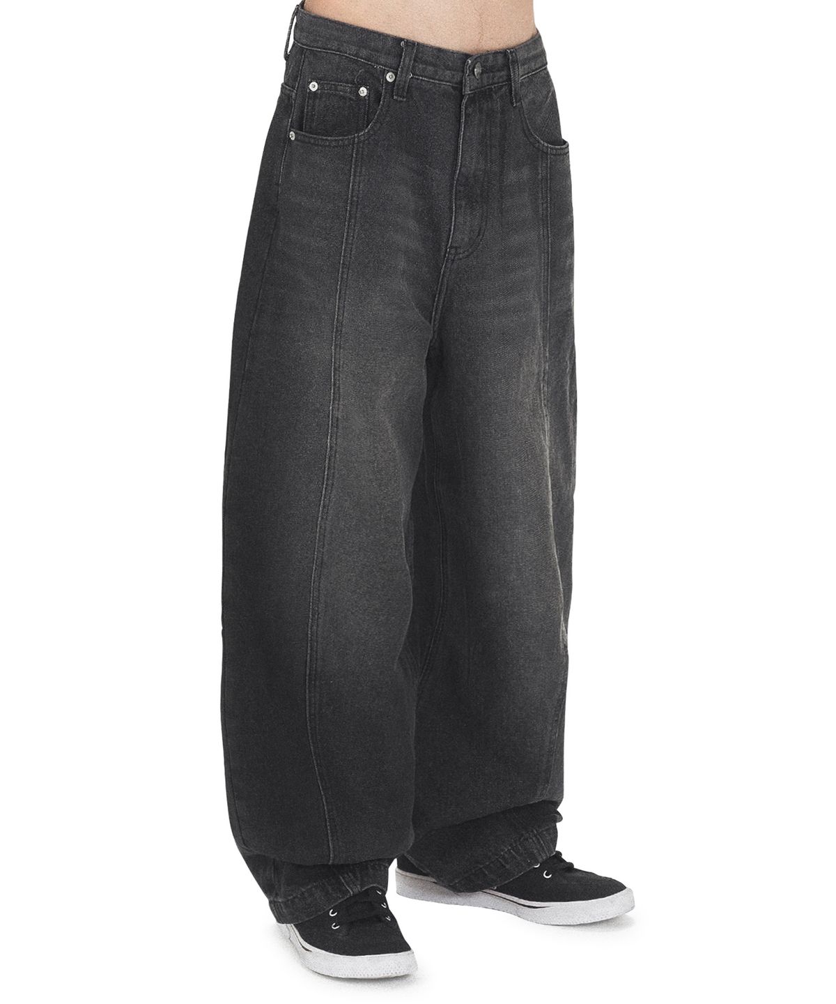 오픈야드(오와이)(OPENYARD(OY)) STITCHED WIDE VOLUME PANTS - BLACK