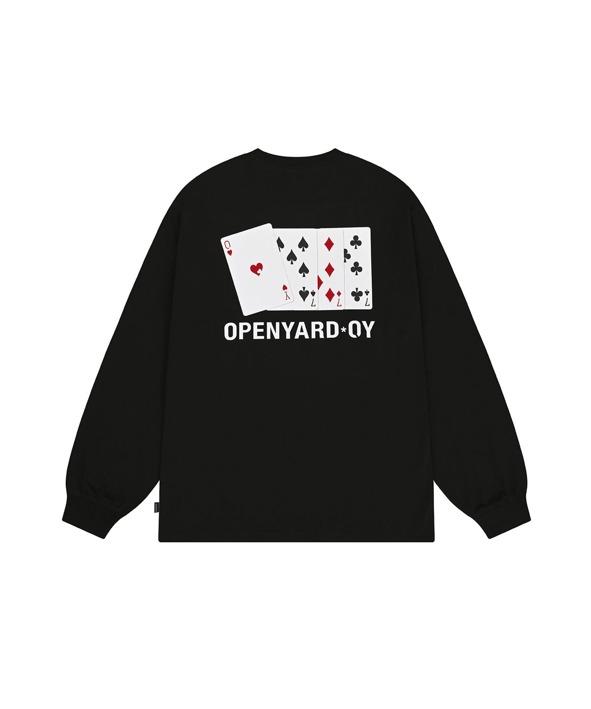 오픈야드(오와이)(OPENYARD(OY)) TRUMP CARD LONG SLEEVE - BLACK