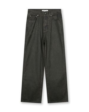 COATED DENIM PANTS BROWN BLACK