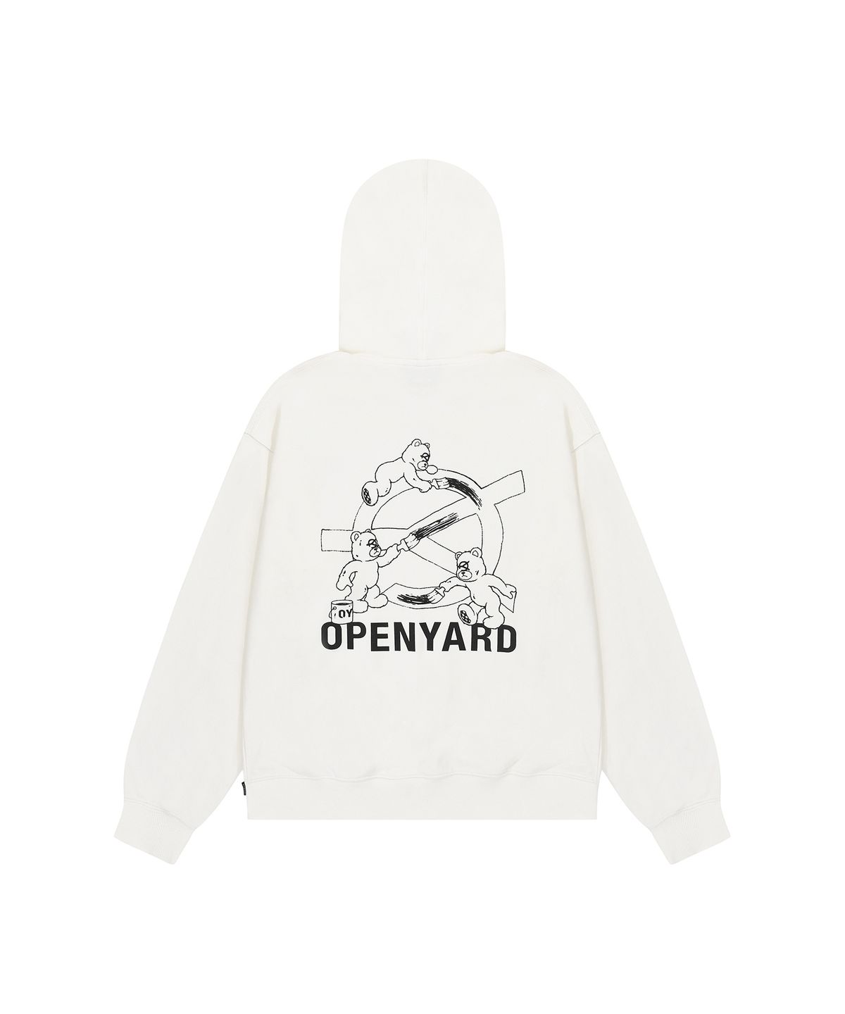 오픈야드(오와이)(OPENYARD(OY)) PAINTING ODOLLY HOODIE - WHITE