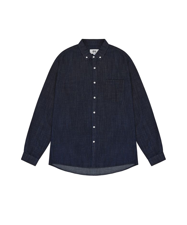 WASHED DENIM SHIRTS - BLUE