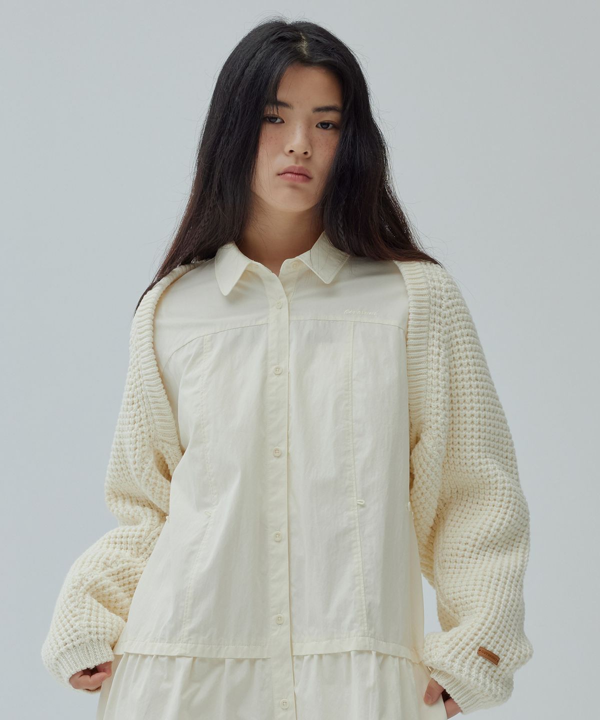 커버낫 우먼(COVERNAT WOMAN) 우먼 볼레로 니트 가디건 Ivory
