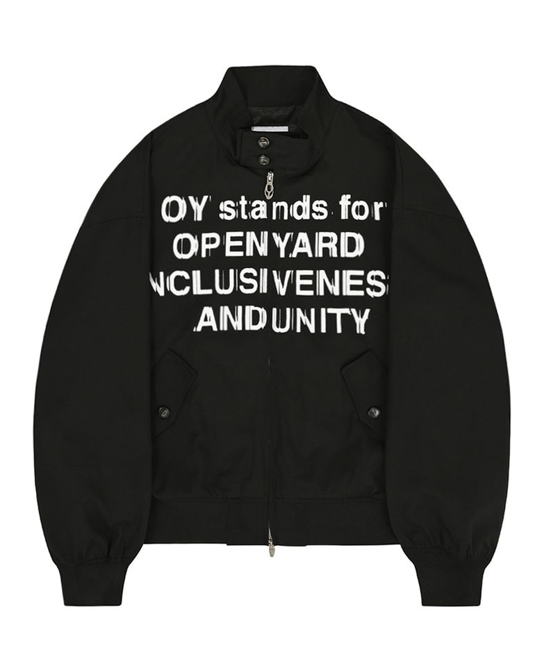 SENSE HARRINGTON JACKET - BLACK