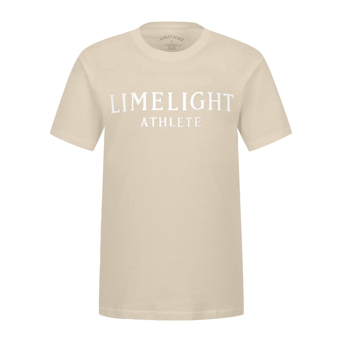 라임라잇 어패럴(LIMELIGHT APPAREL) 애슬릿 티셔츠 (샌드/화이트)