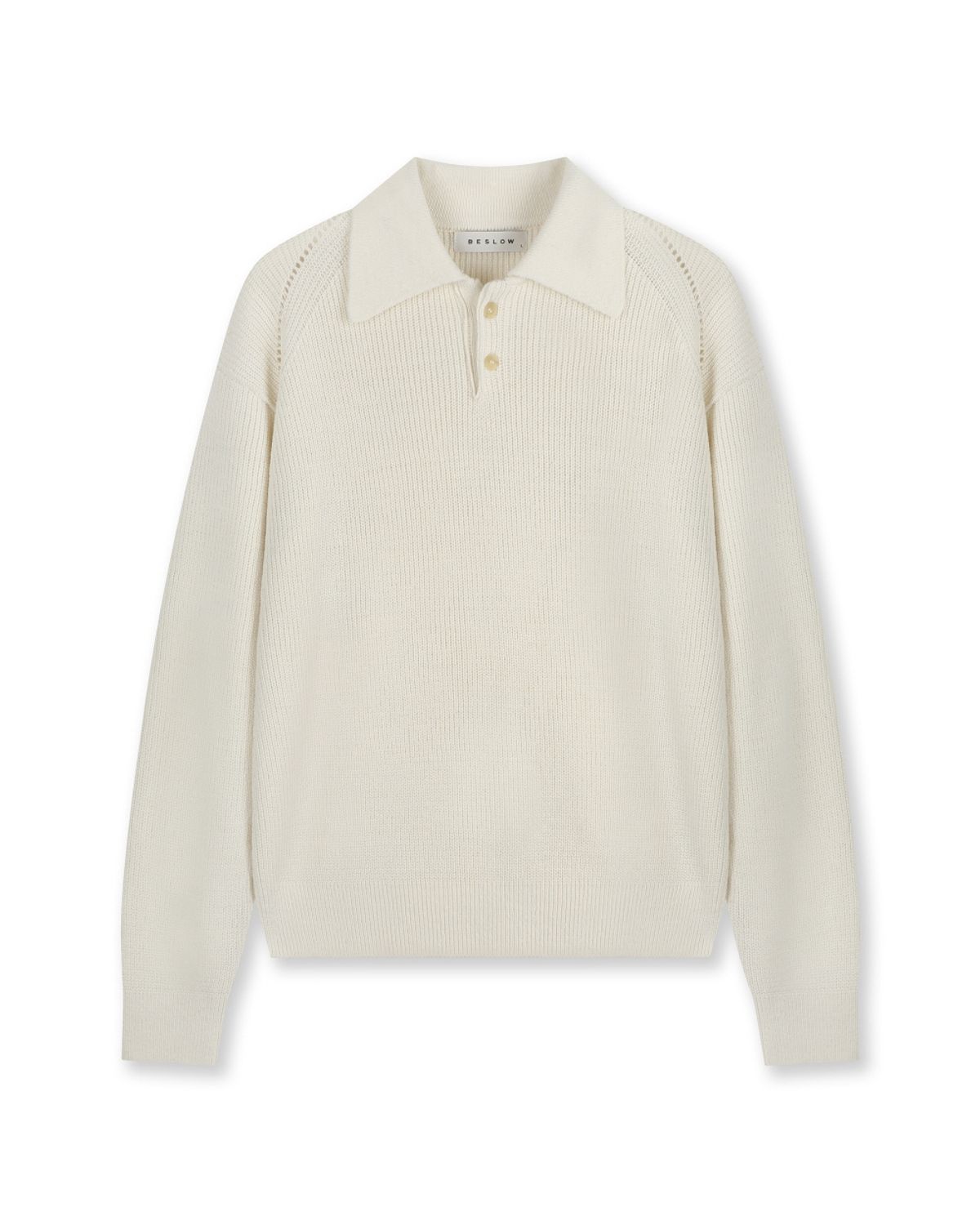비슬로우(BESLOW) REGULAR FIT COLLAR KNIT IVORY