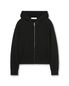 OVERSIZED HOOD KNIT ZIP UP BLACK