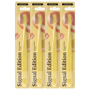 마카롱 옐로우 미세모 칫솔 4개