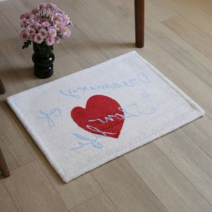 애니띵 드로잉 극세사 하트 버니 발매트