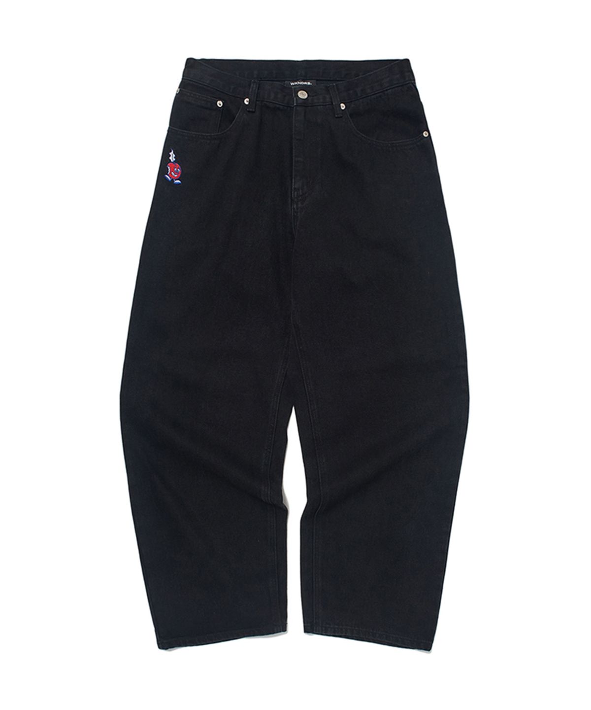위캔더스(WKNDRS) APPLE DENIM PANTS (BLACK)