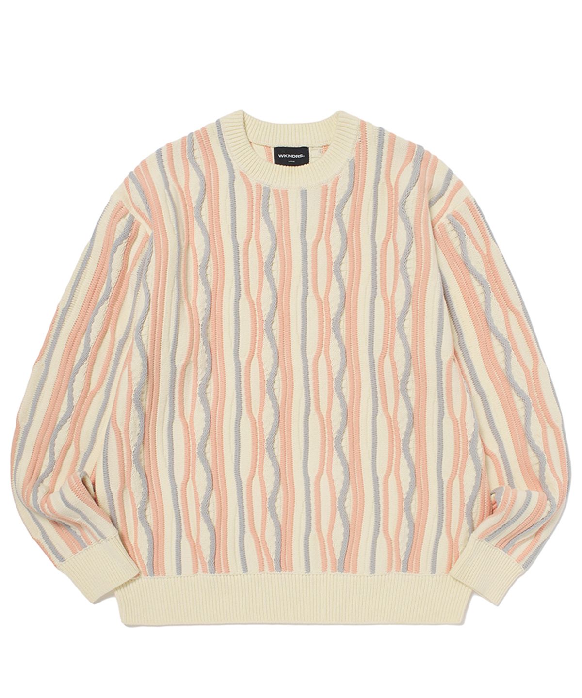위캔더스(WKNDRS) WAVE KNITTED SWEATER (IVORY)